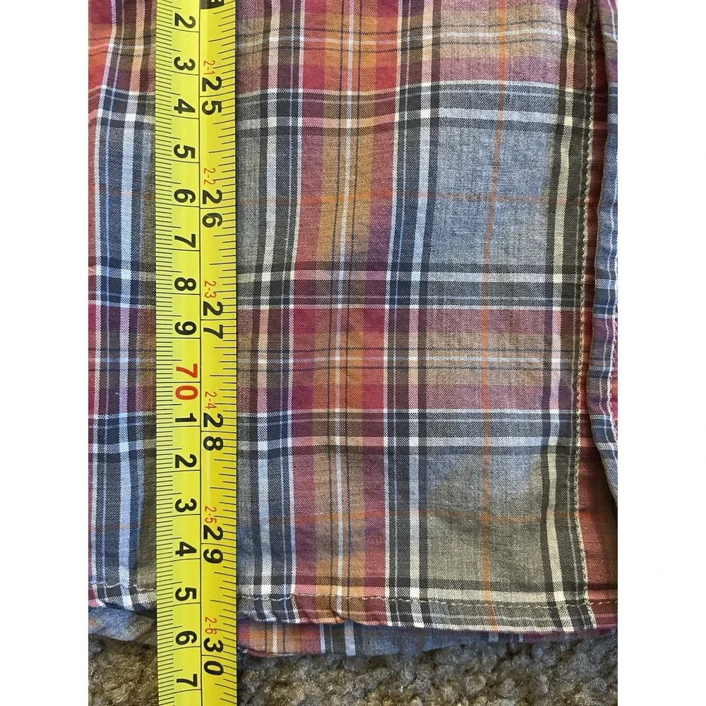 Banana Republic Long Sleeve Button Up Shirt Multi Color Tartan Plaid Large JBHS